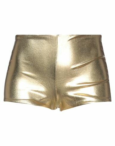 Saint Laurent Woman Shorts & Bermuda Shorts Gold Polyamide, Elastane Cover