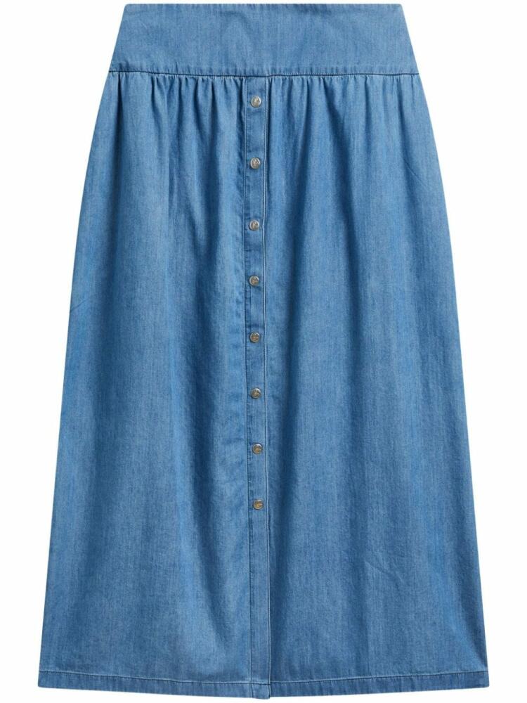 agnès b. button-up denim skirt - Blue Cover