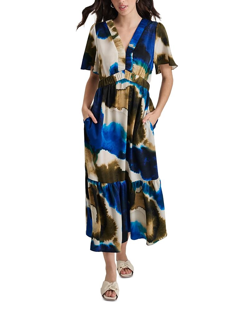 Dkny Printed V Neck Dress Cover