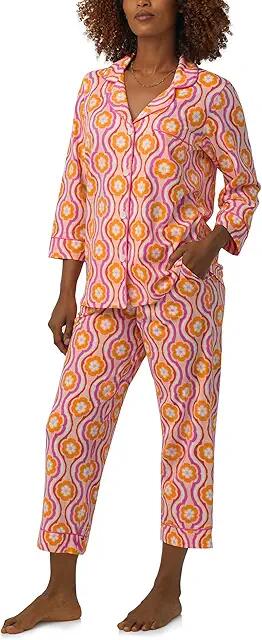 Bedhead PJs Trina Turk X Bedhead 3/4 Sleeve Cropped PJ Set (Flower Swirl) Women's Pajama Sets Cover