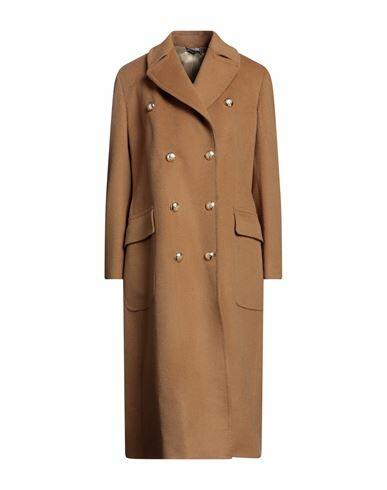 Brian Dales Woman Coat Camel Wool, Mohair wool Cover