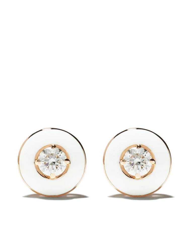 Selim Mouzannar 18kt rose gold diamond Mina earrings - Pink Cover