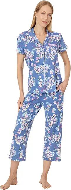 Karen Neuburger Short Sleeve Girlfriend Capri PJ Set (Graphic Floral Flow) Women's Pajama Sets Cover