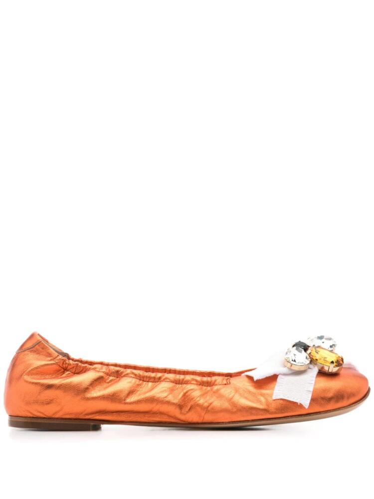 Casadei Queen Bee ballerina shoes - Orange Cover