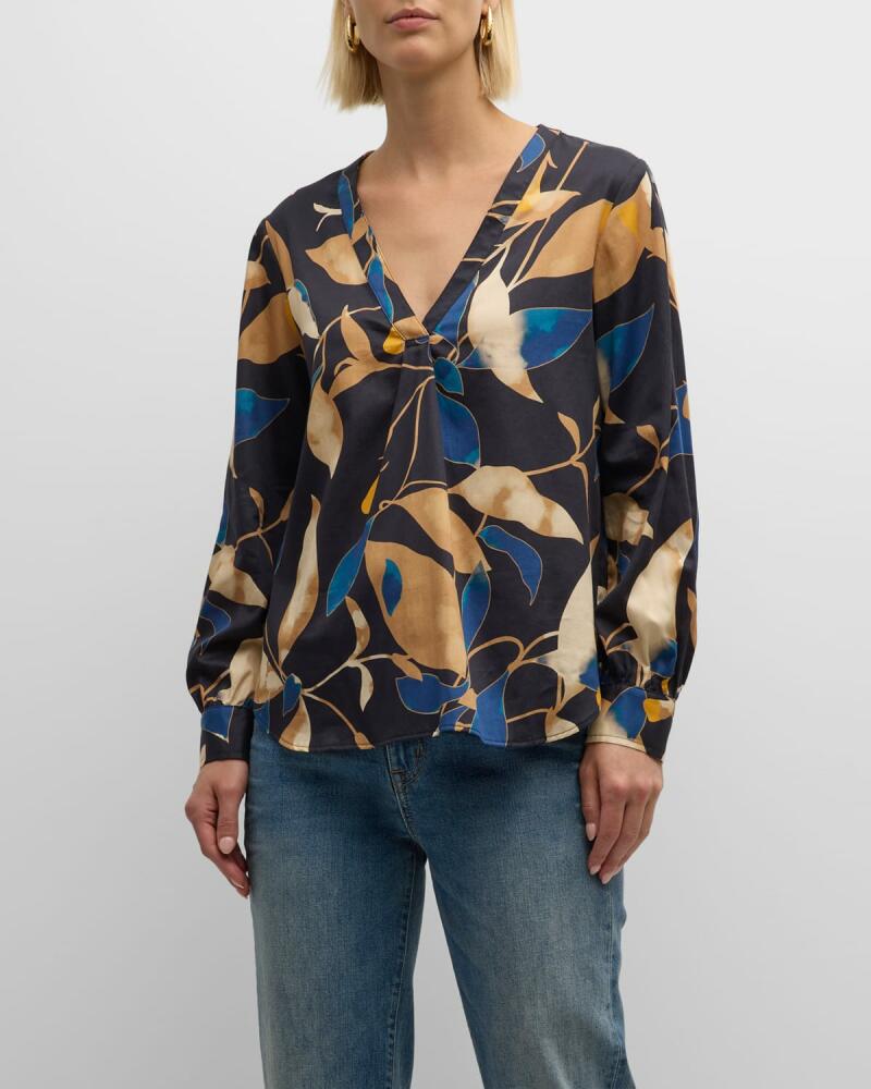 Finley Celeste Floral-Print Cotton Top Cover