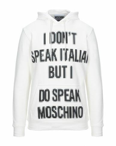 Moschino Man Sweatshirt White Cotton Cover