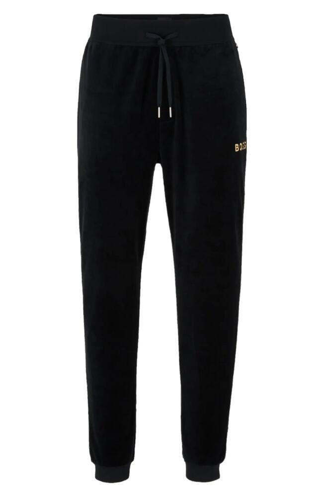 BOSS Velour Pajama Joggers in Black Cover