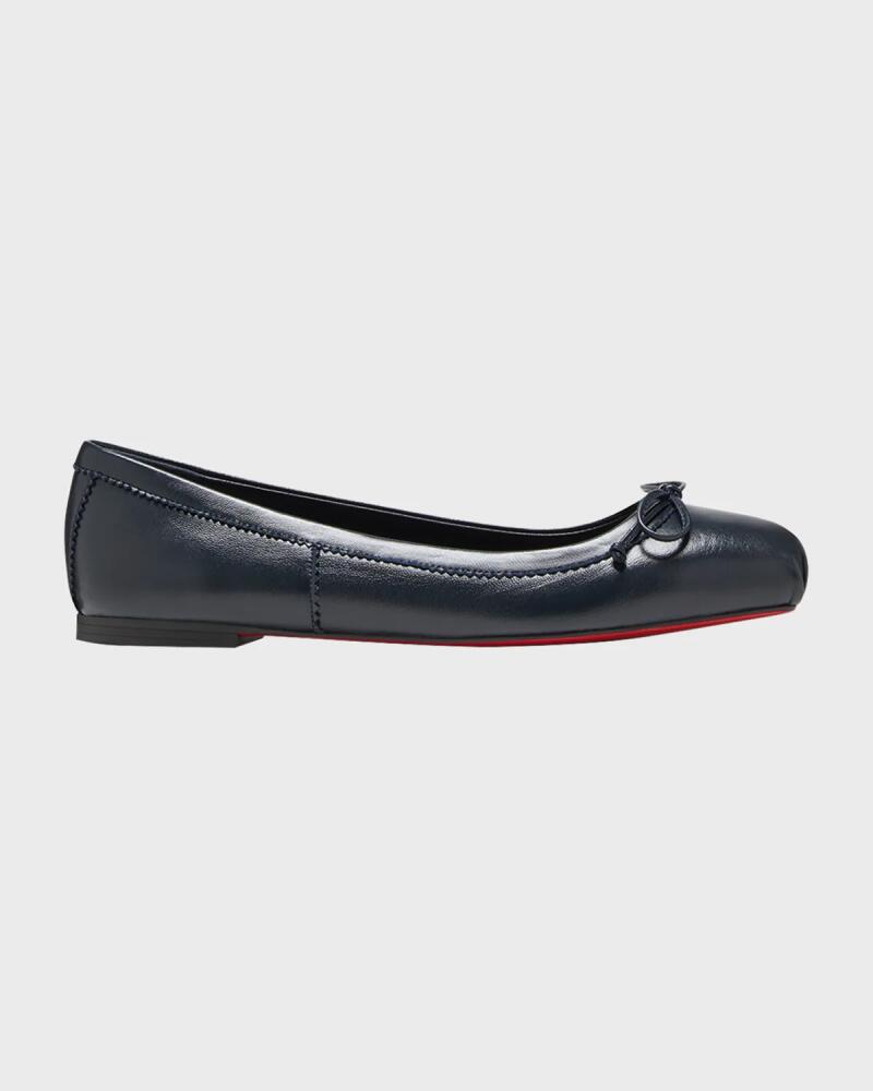 Christian Louboutin Mamadrague Napa Bow Red Sole Ballerina Flats Cover