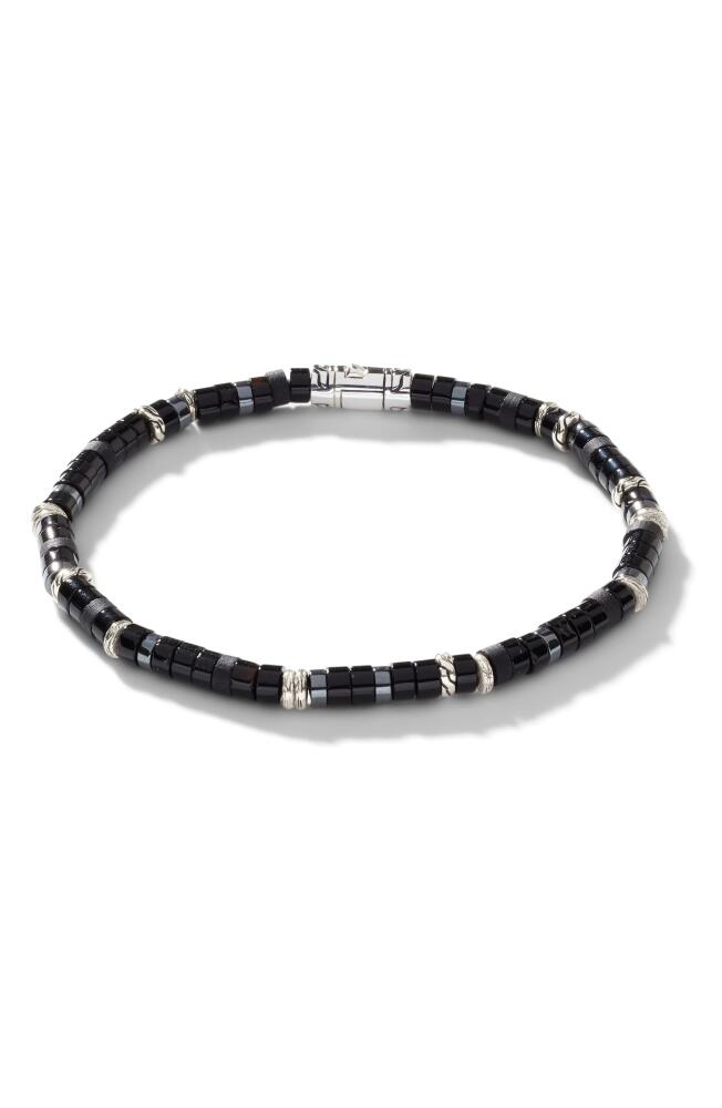 John Hardy Heishi Black Onyx & Hematite Beaded Bracelet in Black/Silver Cover