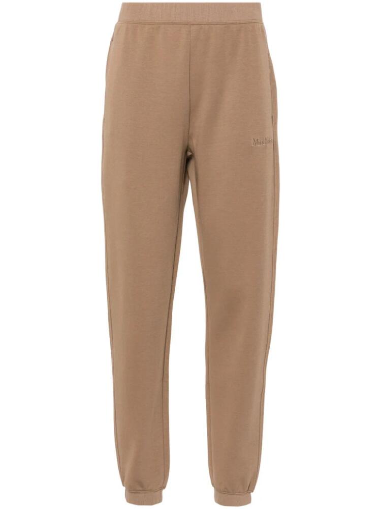 'S Max Mara logo-embroidered track pants - Brown Cover