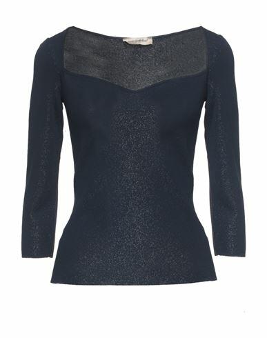 Gentryportofino Woman Sweater Midnight blue Viscose, Polyester Cover