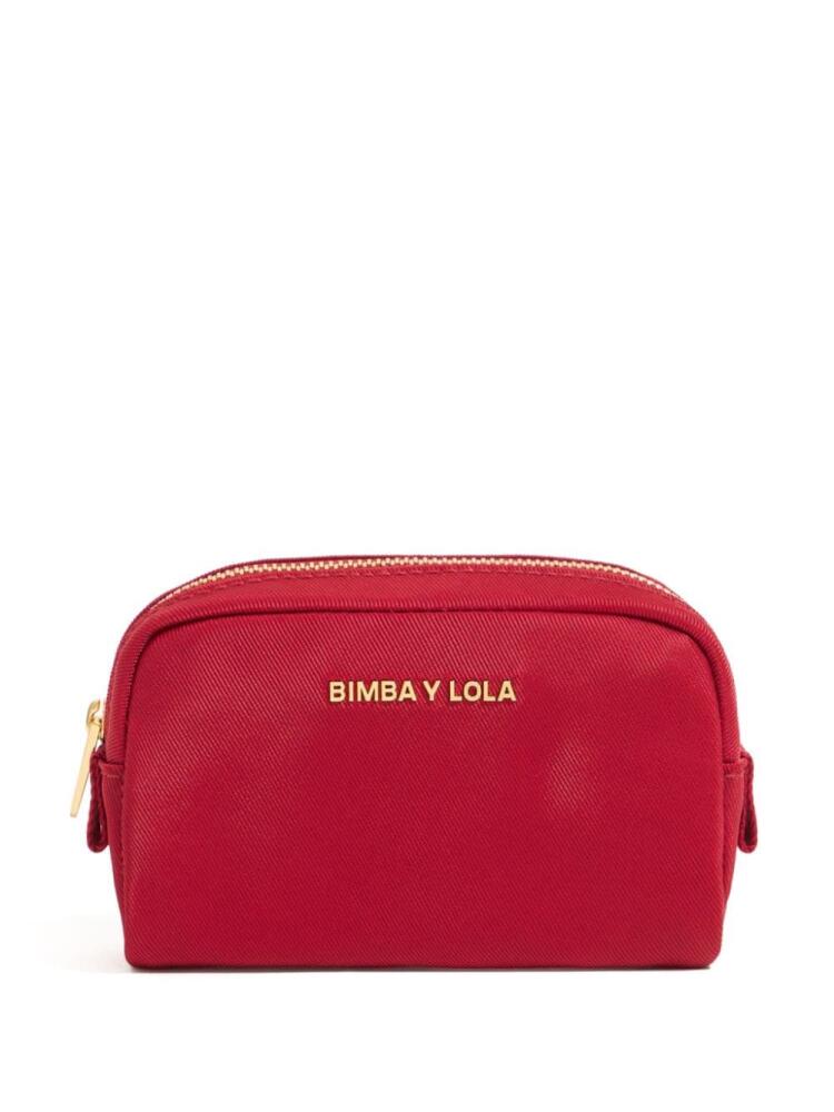 Bimba y Lola logo-lettering makeup bag - Red Cover