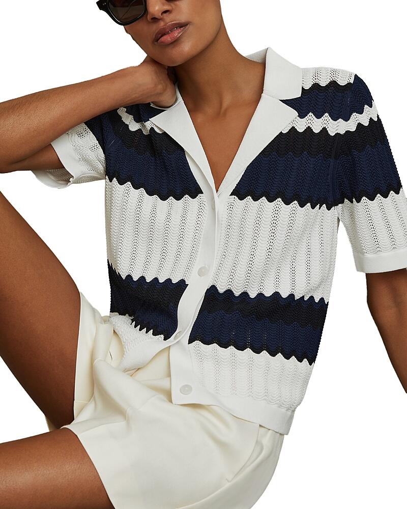 Reiss Alba Pattern Knit Shirt Cover