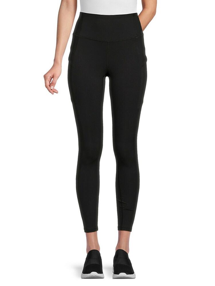 Avalanche Women's Terrain Solid Cropped Leggings - Black Cover