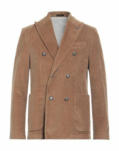 Officina 36 Man Blazer Camel Cotton, Elastane Cover