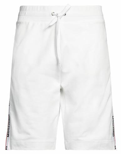 Moschino Man Shorts & Bermuda Shorts White Cotton, Elastane Cover