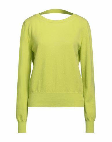 Semicouture Woman Sweater Acid green Virgin Wool, Cashmere Cover