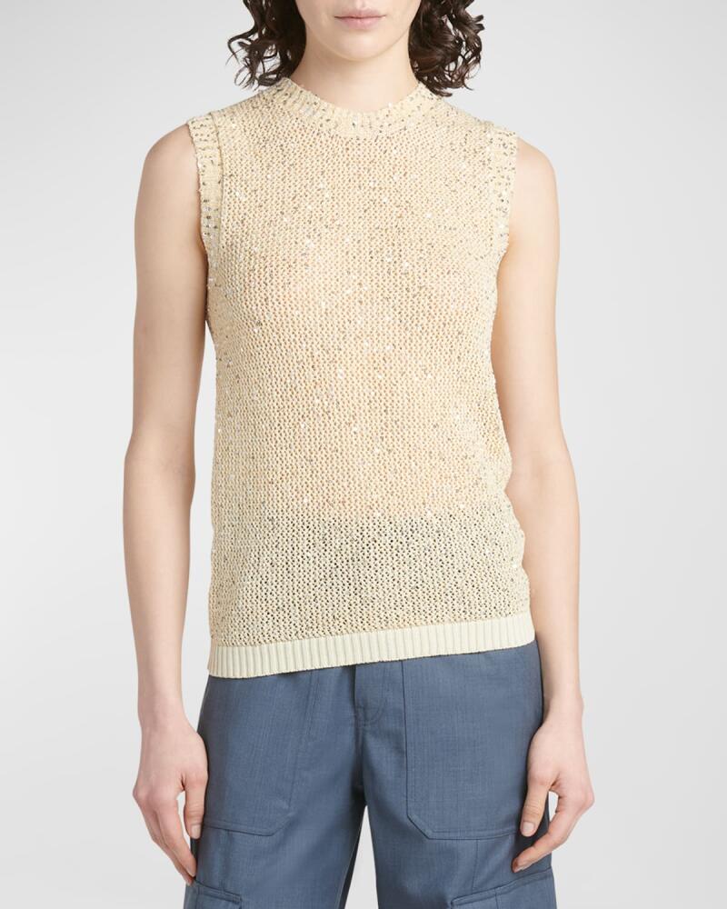 Golden Goose Journey Sequined Knit Tank Top Cover