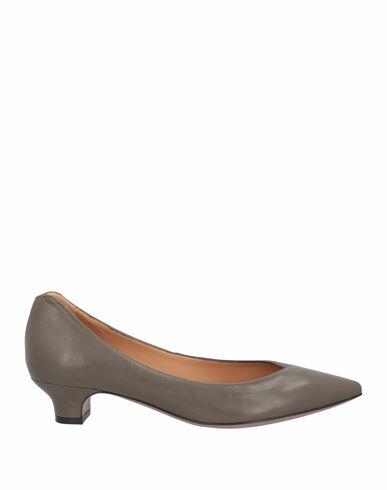 Mara Bini Woman Pumps Khaki Leather Cover