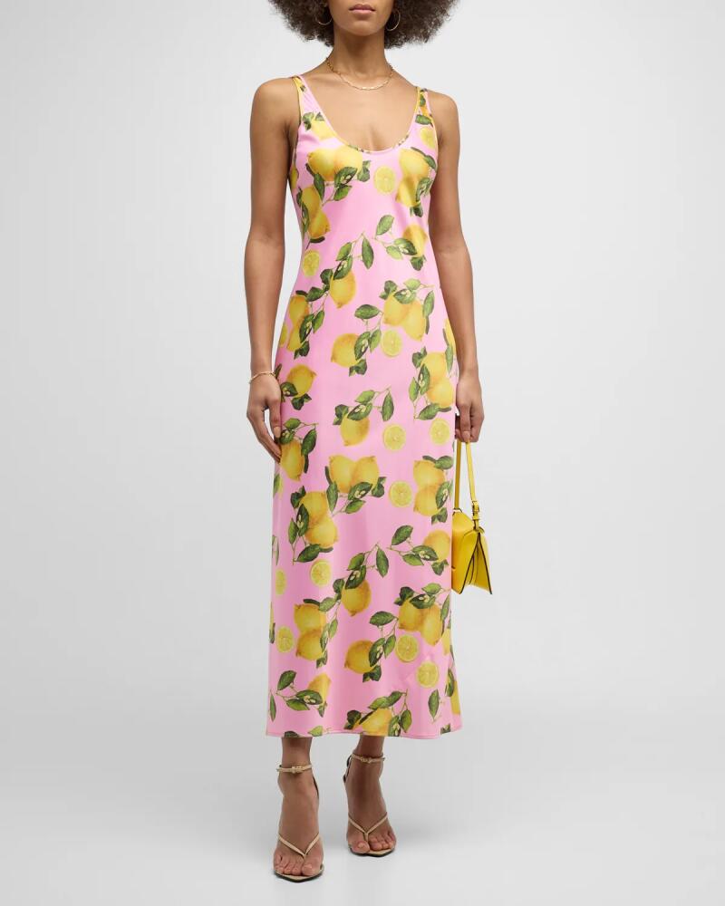 L'Agence Akiya Lemon Printed Tank Dress Cover