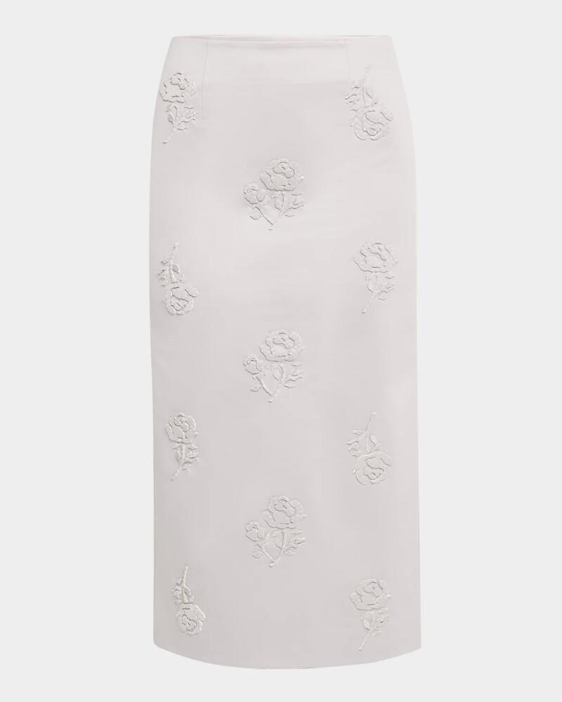 SHUSHU/TONG Stereo Rose Embellished Midi Skirt Cover