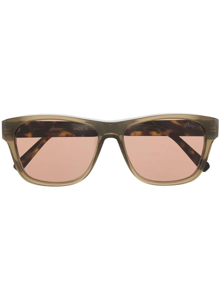 Brioni tortoiseshell-effect square sunglasses - Brown Cover