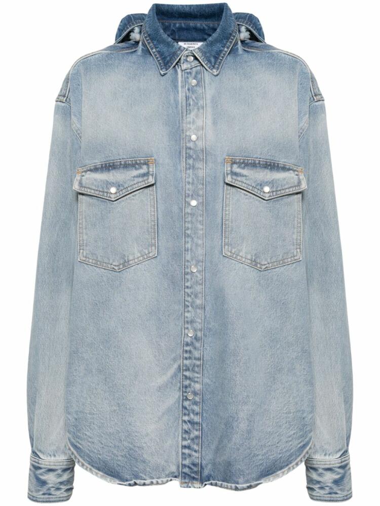 VETEMENTS front-back denim shirt - Blue Cover