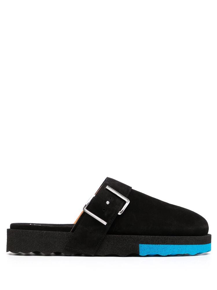 Off-White buckle-detail Sponge slippers - Black Cover