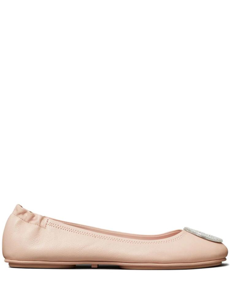 Tory Burch Minnie Travel leather ballerina shoes - Pink Cover