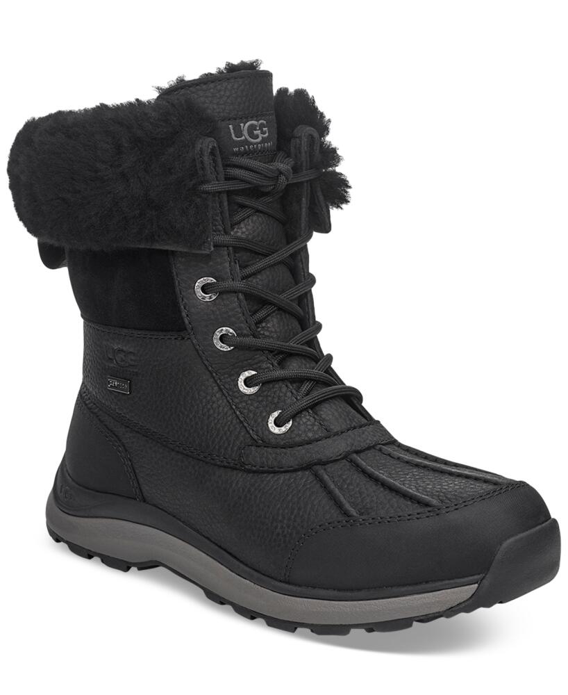 Ugg Women's Adirondack Iii Waterproof Boots - Black/ Black Leather Cover