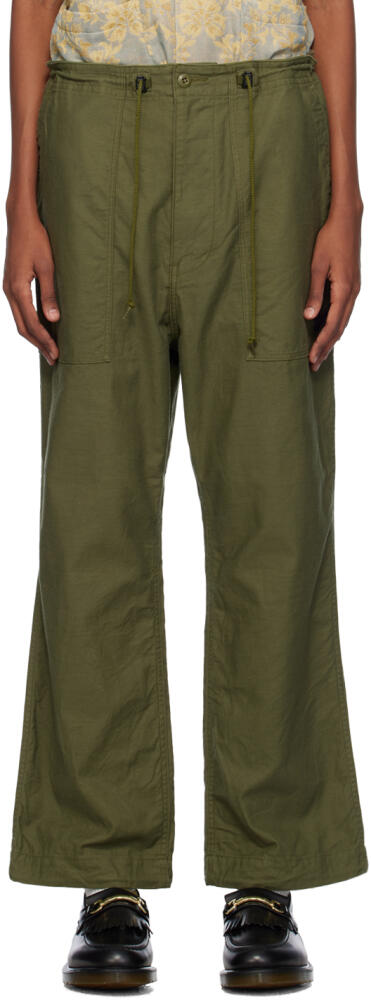 NEEDLES Khaki String Fatigue Trousers Cover