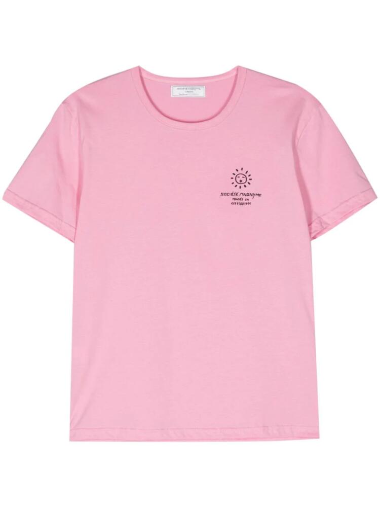 Société Anonyme Bas cotton T-shirt - Pink Cover