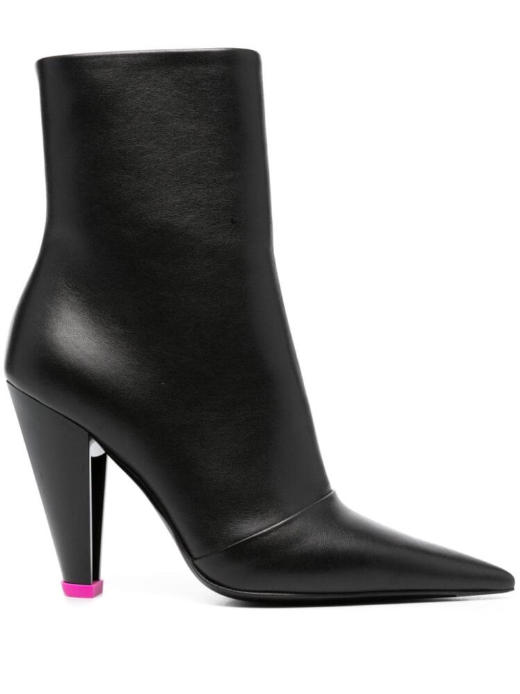 3juin 100mm leather ankle boots - Black Cover