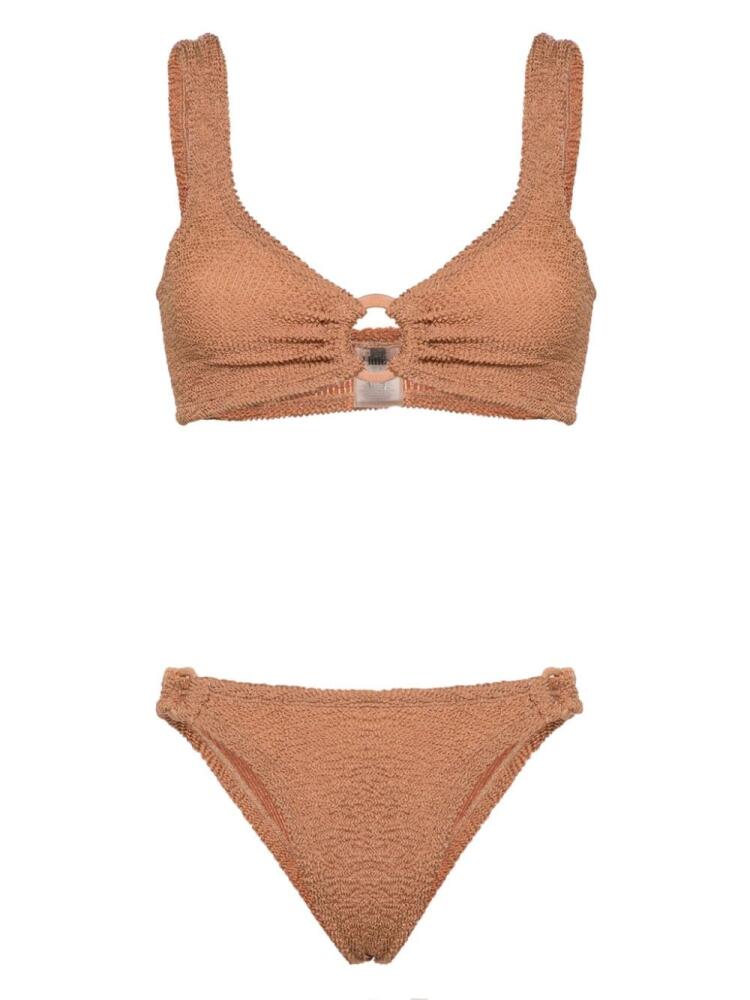 Hunza G Hallie seersucker bikini - Brown Cover