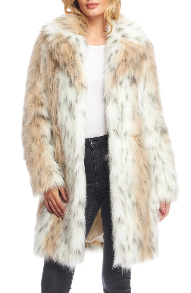 DONNA SALYERS FABULOUS FURS Fireside Faux Fur Coat in Snow Lynx Cover