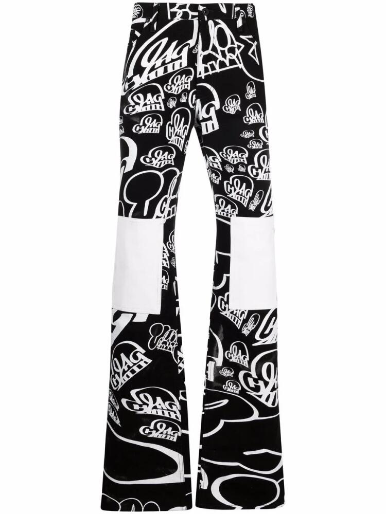 Off-White x Katsu printed straight-leg jeans - Black Cover