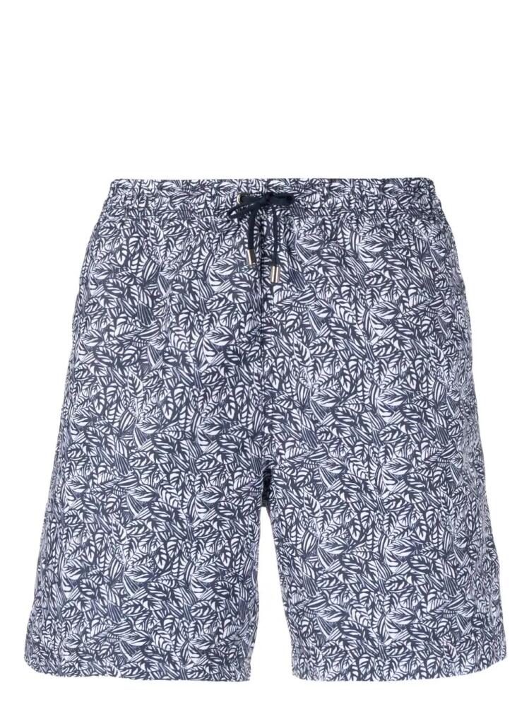 Sunspel graphic-print swim shorts - Blue Cover