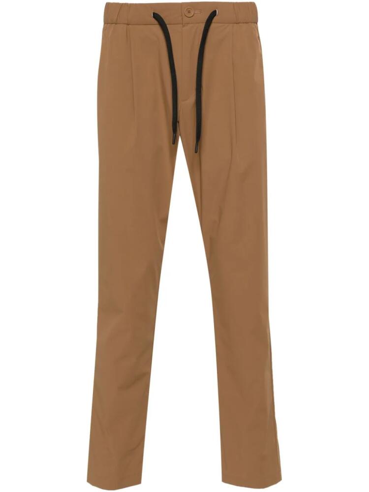 Herno dart-detailing straight-leg trousers - Brown Cover