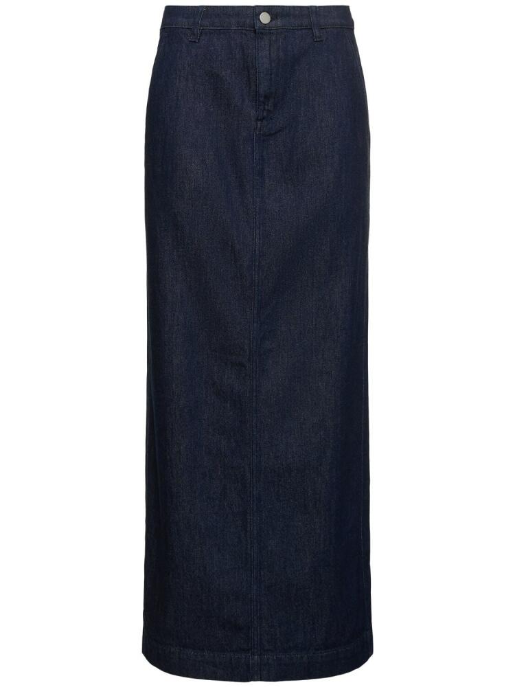 THEORY Cotton Denim Maxi Skirt Cover