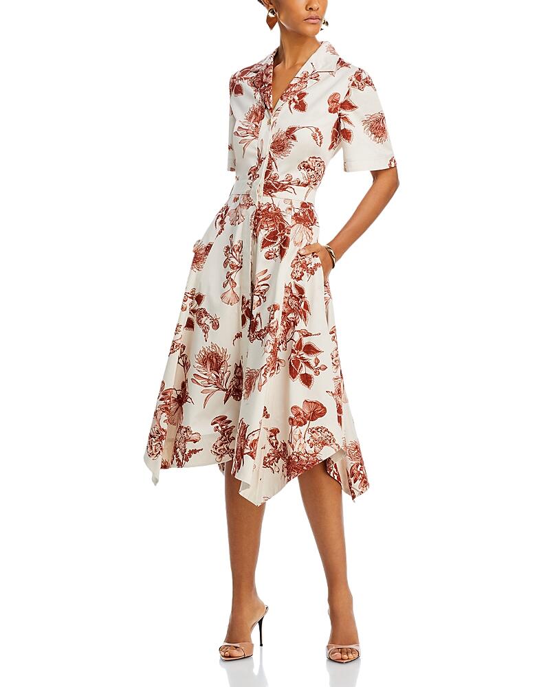 Jason Wu Collection Forest Floral Printed Shirt Dress Cover