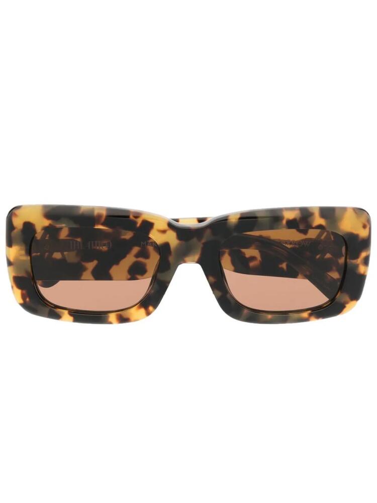 Linda Farrow x The Attico Marfa square-frame sunglasses - Brown Cover