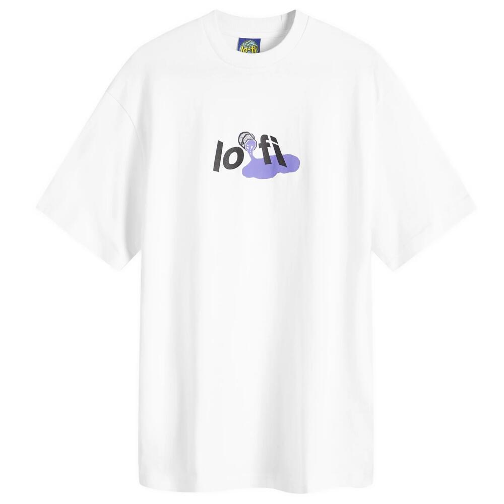 Lo-Fi Men's Paint Logo T-Shirt in White Cover