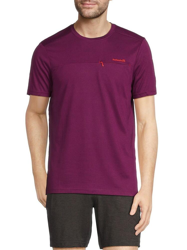 Avalanche Men's Zip Pocket T-Shirt - Deep Wine Cover