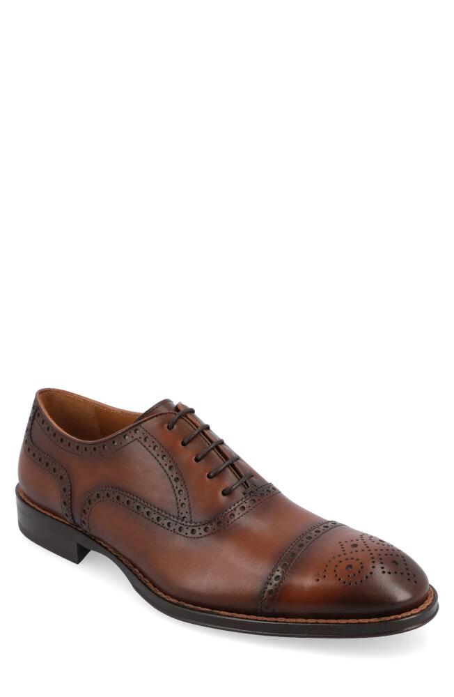 TAFT Noah Cap Toe Oxford in Brown Cover