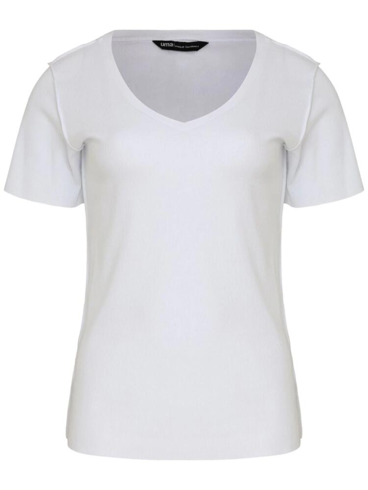 Uma | Raquel Davidowicz V-neck T-shirt - White Cover