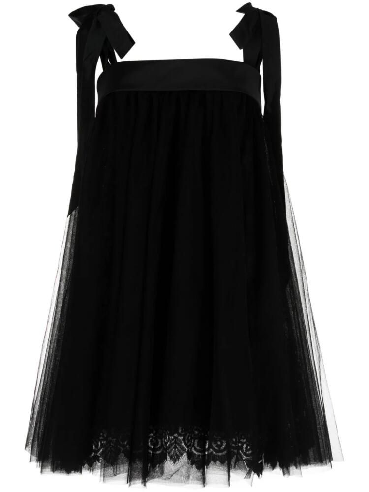 Amsale tulle trapeze mini dress - Black Cover