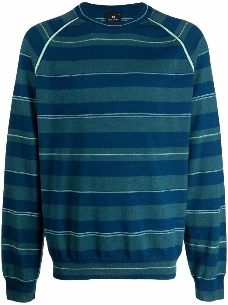 PS Paul Smith striped crew-neck jumper - Blue Cover