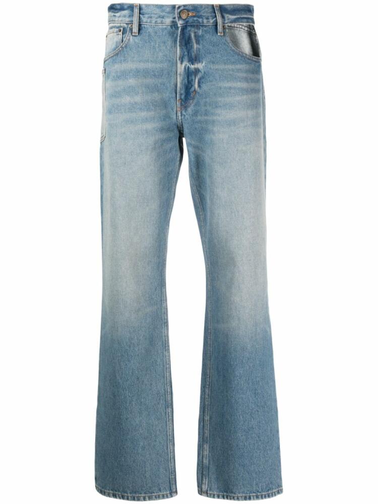 Gauchère cut-out straight-leg jeans - Blue Cover