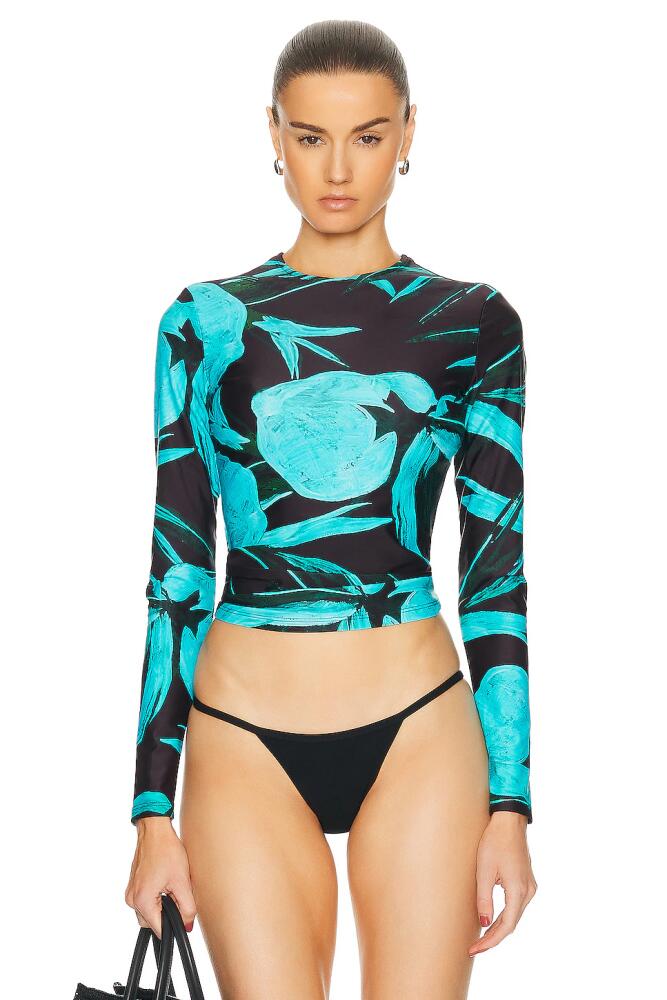 Louisa Ballou Surfer's Paradise Top in Teal Cover