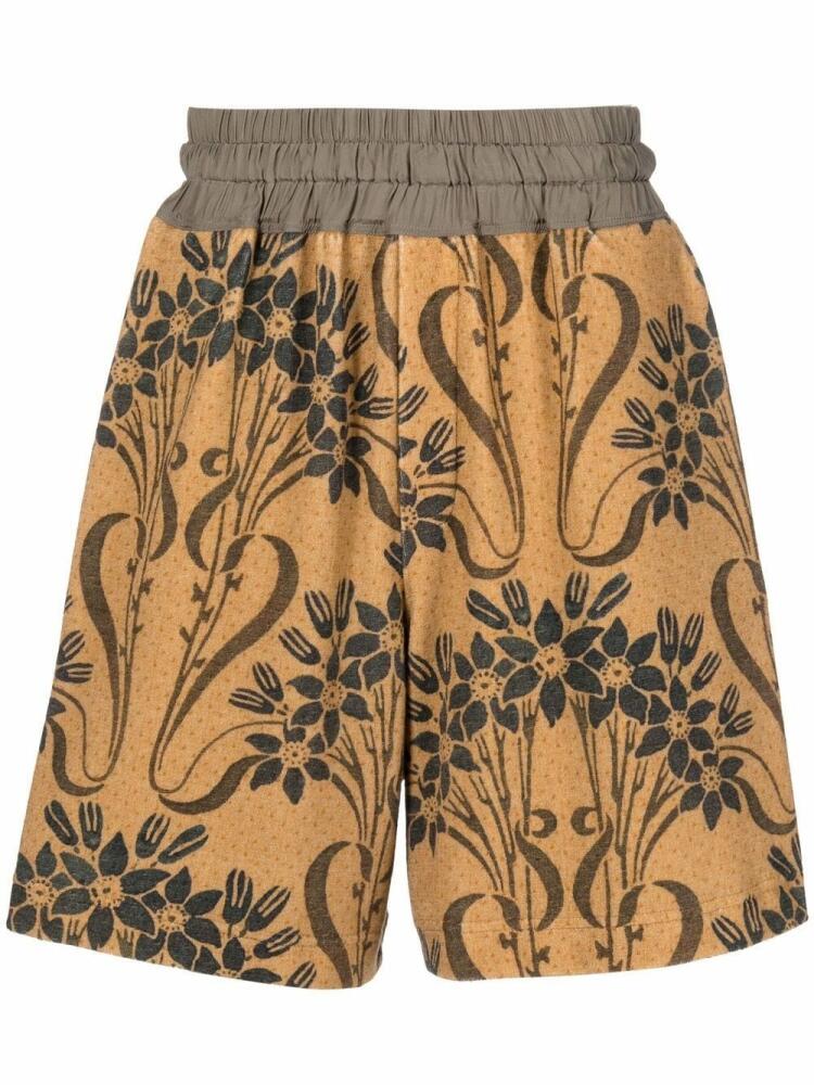 Pierre-Louis Mascia ursula floral-print elasticated shorts - Neutrals Cover